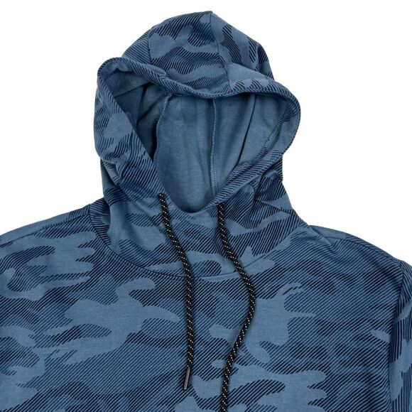 Hollywood The Jean People Blue Camo Unisex Pullover Hoodie Sweatshirt Men Medium - Picture 3 of 8